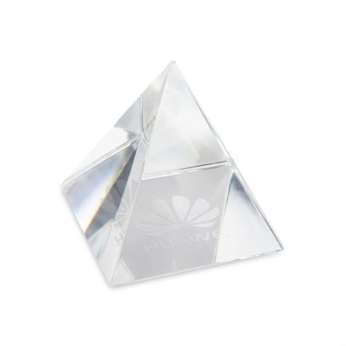 Personalized Gifts - Optical Crystal Pyramid Award - Customizable