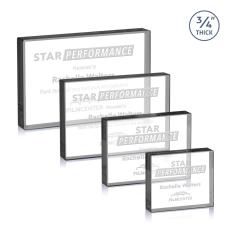 Starfire Crystal Paperweight - Black Verona - Personalized Gifts