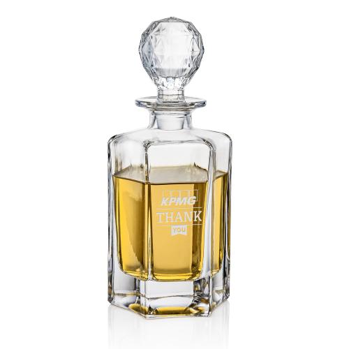 Barware Gifts - Decanters - Governor Crystal Decanter with Etched Design