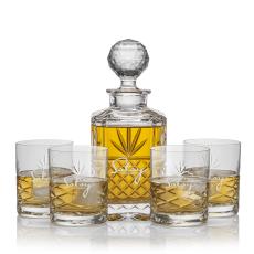 Pelham Crystal Decanter Set with Glasses - Barware Gifts