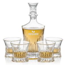 Langstaff Crystal Decanter Set with Glasses - Barware Gifts