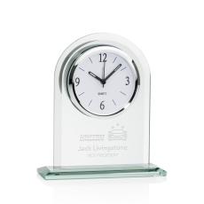 Crystal Arch Clock with Chrome Face - Crystal Clocks