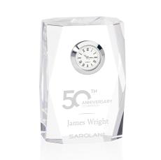 Elegant Adelaide Crystal Clock Award - Crystal Clocks