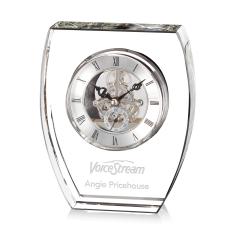 Optical Crystal Skeleton Desk Clock - Crystal Clocks