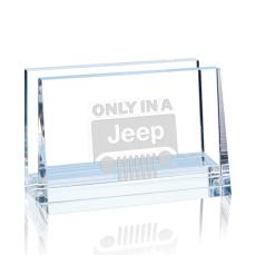 Pure Crystal Card Holder with Custom Etching - Personalized Gifts