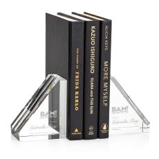 Elegant Crystal Bookends with Customization Option - Personalized Gifts