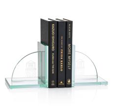 Elegant Arch Amberwood Bookends - Deep Etch - Personalized Gifts