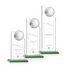 Golf Achievement Crystal Tower Award - Golf Awards and Trophies