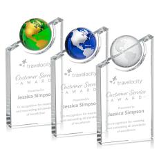 Elegant Axis Crystal Globe Award - Corporate Awards