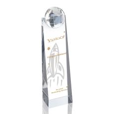 Elegant Crystal Globe Tower Award - Corporate Awards