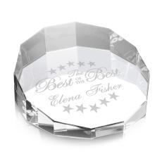 Crystal Havitur 12-Sided Paperweight - Personalized Gifts