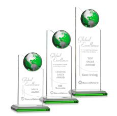 Arden Globe Tower Crystal Award with Base - Corporate Awards