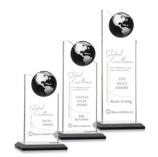 Arden Globe Crystal Award - Black/Silver - Corporate Awards