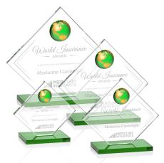 Elegant Globe Diamond Etched Award - Corporate Awards