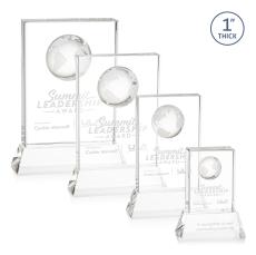 Crystal Globe Award with Base - Corporate Awards