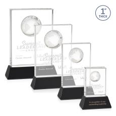 Optical Crystal Globe Award with Base - Corporate Awards