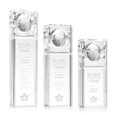 Waterloo Crystal Globe Award - Custom Etch - Corporate Awards