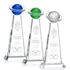 Virago Crystal Globe Tower Award - Tall & Elegant - Globe Awards