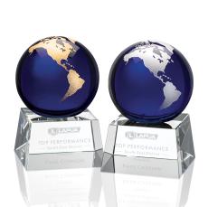 Blythwood Globe Crystal Award - Blue Elegance - Globe Awards