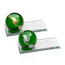 Fairfield Emerald Globe Crystal Award - Globe Awards