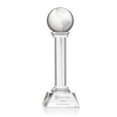 14 Crystal Globe Award with Optical Pillar - Corporate Awards
