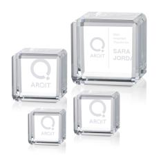 Davenport Elegant Crystal Cube Award - Personalized Gifts