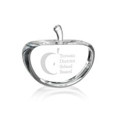 Kusak Argyle Apple Crystal Award - Personalized Gifts