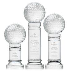 Optical Crystal Golf Award on Clover Base - Trophies