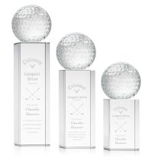 Crystal Golf Globe Award on Dakota Base - Trophies