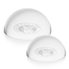 Crystal Dome Paperweight - Customizable Etching - Personalized Gifts