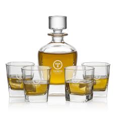 Sterling Whiskey Decanter Set with Glasses - Barware Gifts