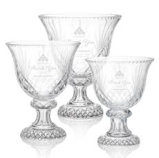 Elegant Lead Crystal Footed Award Bowl - Vase Awards