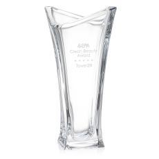 Elegant Crystalline Vases - Deep Etch, 14 & 18 - Vase Awards