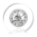 Elegant Crystal Skeleton Clock Award