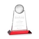 Globe Crystal Award with Etched Detail