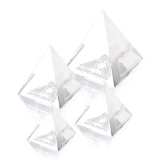 Optical Pyramid Crystal Paperweight Award - Personalized Gifts