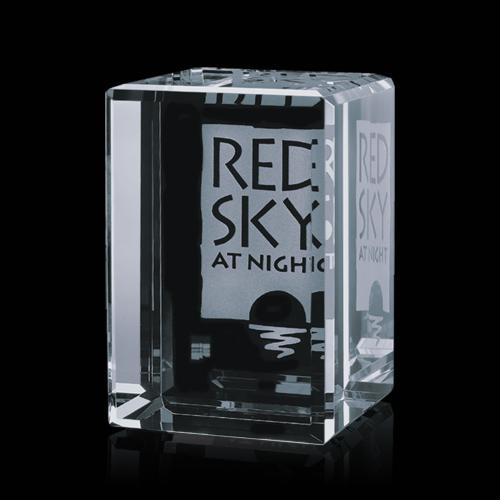 Personalized Gifts - Fulton Crystal Cube Achievement Award