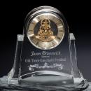 Dresden Gold Skeleton Crystal Clock Award