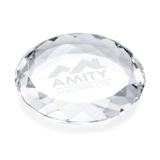 Optical Crystal Round Paperweight - Personalized Gifts
