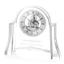 Crystal Sulfolk Clock - Silver Arched Elegance