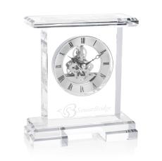 Crystal Skeleton Clock - Custom Engraving - Crystal Clocks