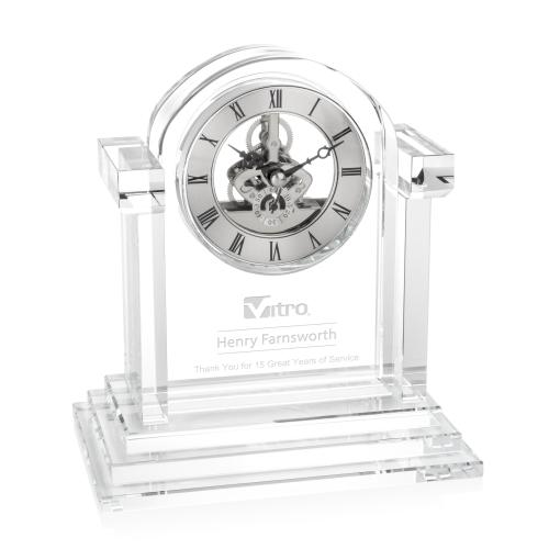 Crystal Clocks - Velia Clock - Silver