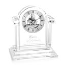 Elegant Crystal Arch Clock - Silver Movement