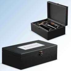 Black Satin Wine Crate - Wine Glasses and Stemware