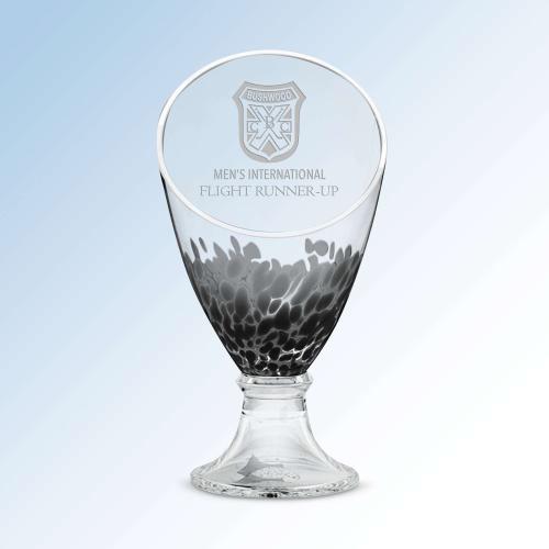 Trophies - Art Glass Awards & Gifts - Confetti Frit Crystal Vase Award