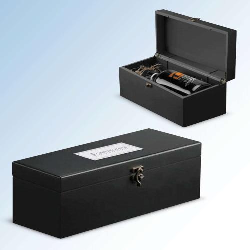 Barware Gifts - Wine Glasses and Stemware - Black Satin Wine Crate
