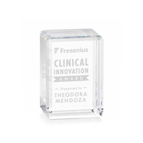 Personalized Gifts - Vertical Crystal Recognition Cube