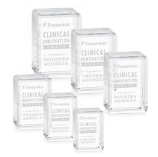 Vertical Crystal Recognition Cube - Personalized Gifts