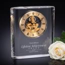 Show photo 1 of Gold Crystal Burke Clock - Elegant Timepiece