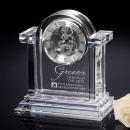 Show photo 1 of Crystal Arch Clock with Silver Accents